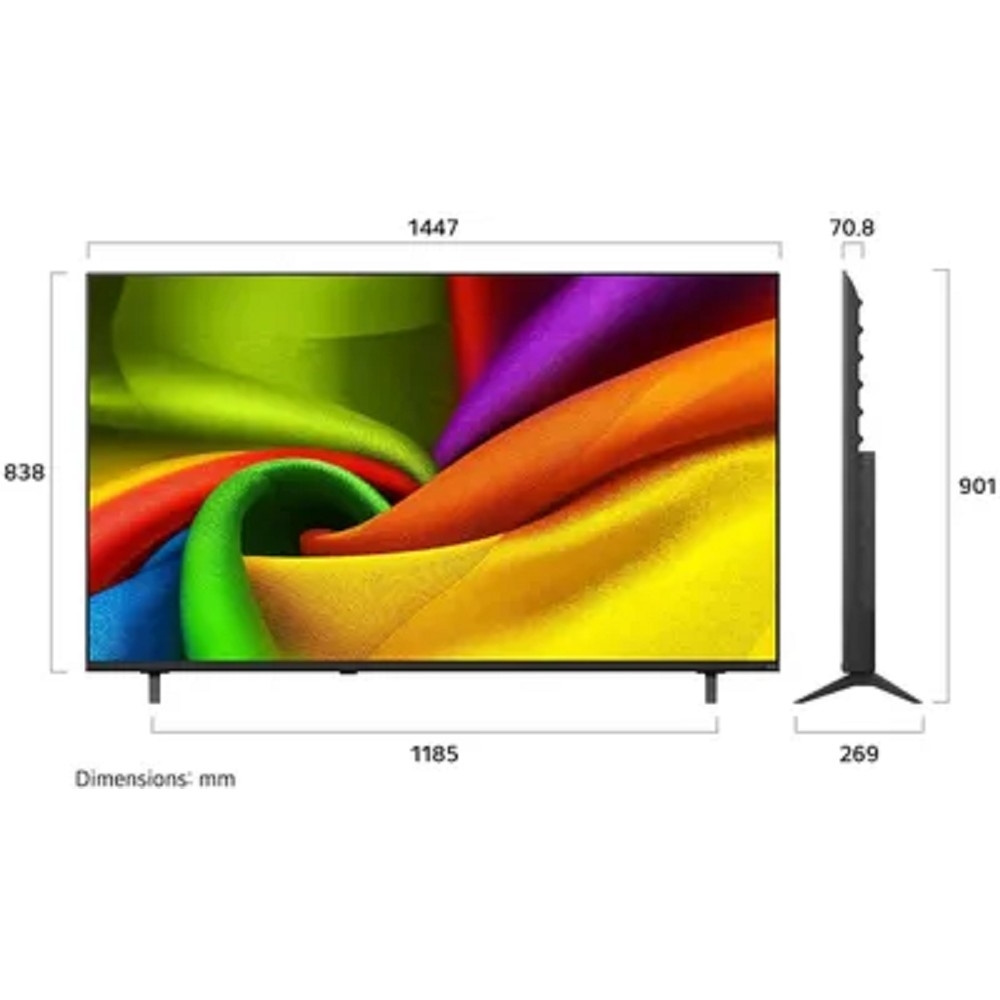 LG 65" 65NU900B6LA.ARUG черный 4K Ultra HD 60Hz DVB-T DVB-T2 DVB-C DVB-S DVB-S2 USB WiFi Smart TV