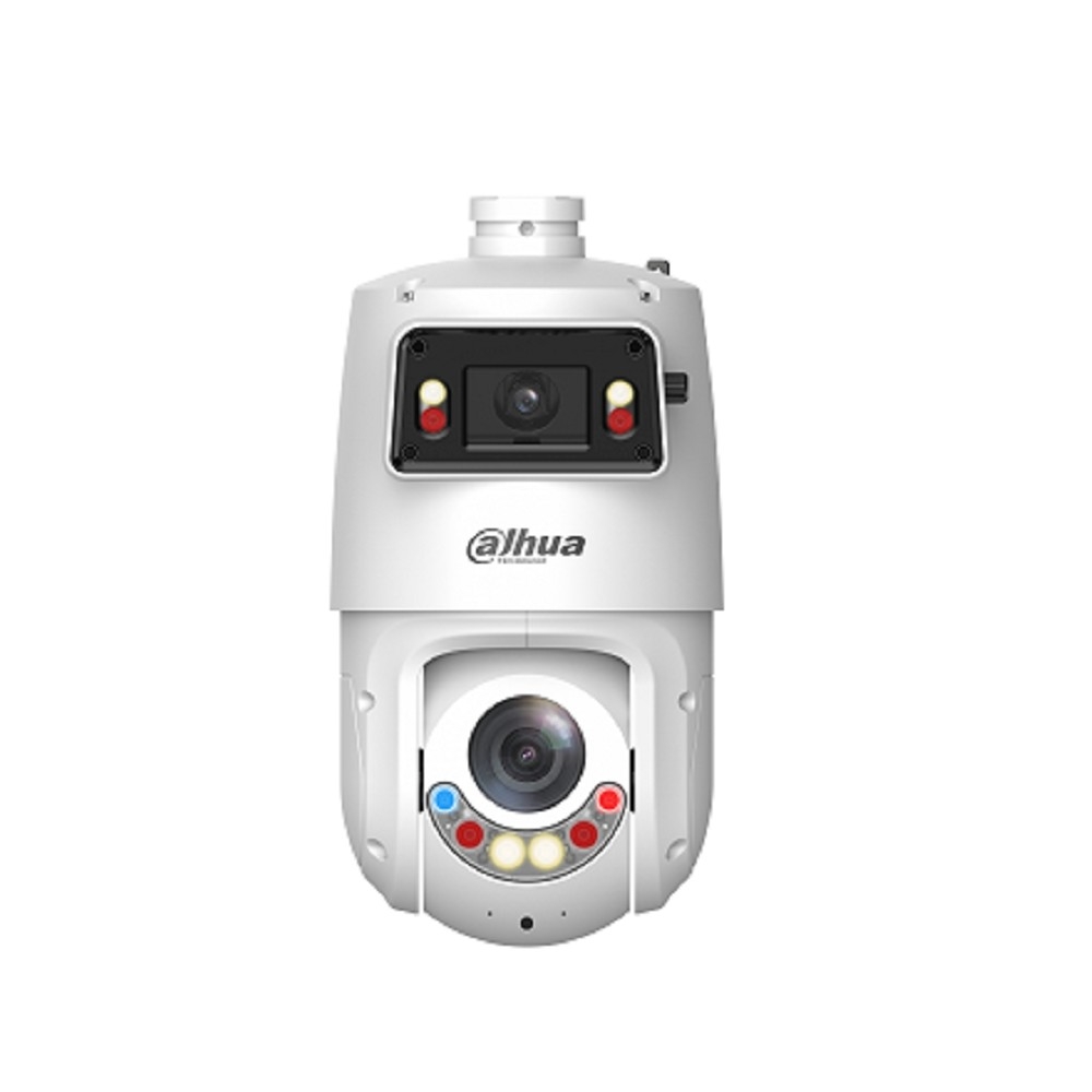 DAHUA DH-SDT4E225-4F-GB-A-PV1-0280-S2 Уличная купольная PTZ IP-видеокамера 1/2.8" 4Мп CMOS ИК 30м, Led 30м (панорамный модуль) 1/2.8" 2Мп CMOS ИК 100м, Led 50м, WDR 120дБ (PTZ-модуль) Видеоаналитика: 
