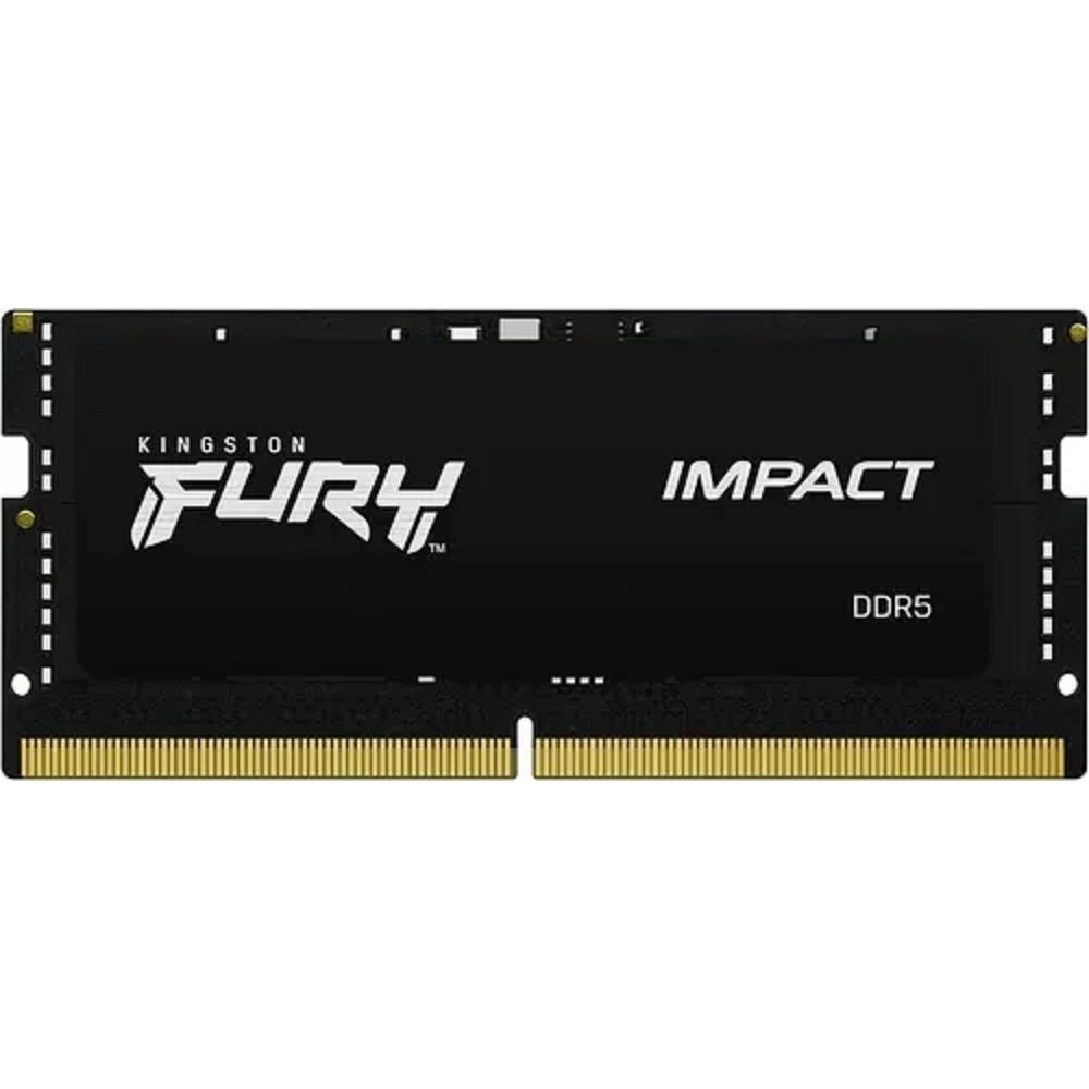Модуль памяти Kingston - FURY Impact PnP 8Гб, SODIMM DDR5, On-Die ECC, 4800МГц, S16 (1Rx16), CL38, 1.1V, KF548S38IB-8