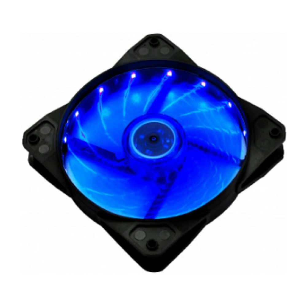 Вентилятор Digma DFAN-LED-BLUE RGB 120мм черный 3-pin 4-pin (Molex) Ret