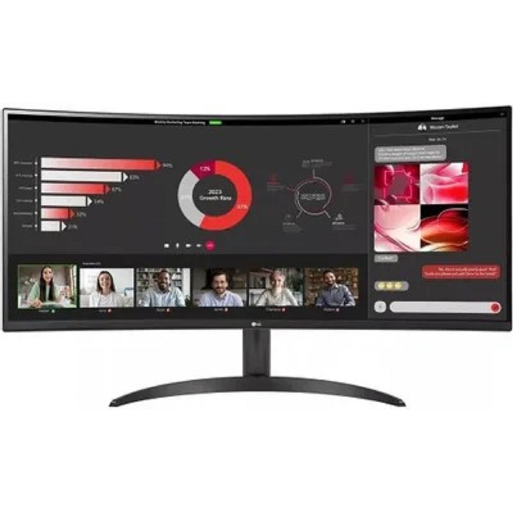LCD LG 34" 34WR50QC-B UltraWide {VA Curved 3440x1440 100Hz 5ms 300cd 21:9 178/178 FreeSync 2xHDMI DisplayPort HDR10 VESA}