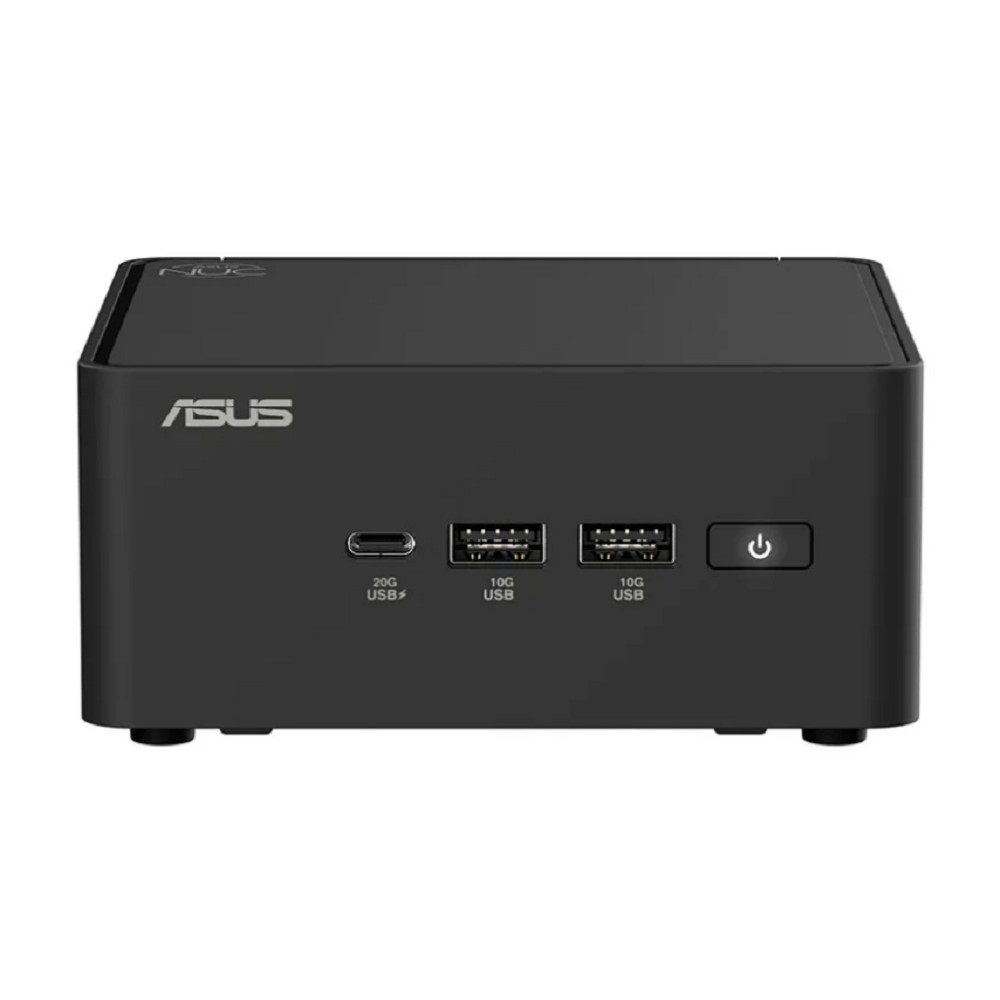 Платформа системного блока Nettop ASUS NUC Model: NUC15CRH, Intel Core 3 Processor 100U, 2xDDR5-5600 SO-DIMM supp, Intel Graphics, Wi-Fi 7, BT v5.4, 3xUSB 3.2 Gen2, 1xUSB 2.0, 1xUSB 3.2 Gen2 Type-C + 2xT-bolt (incl. DP 2.1 and USB4), 2xHDMI 2.1, 1xRJ45 LAN, 1xDC-in, Supp:128Gb~8TB M.2 2280 NVMePCIe5.0 x 4 SSD or 128Gb~8TB M.2 2280 NVMePCIe4.0x4 SSD+128Gb~2TB M.2 2242 NVMePCIe4.0x4 SSD, 19VDC, 6.32A, 120W Adapter, W/O OS, ASUS LOGO, черный