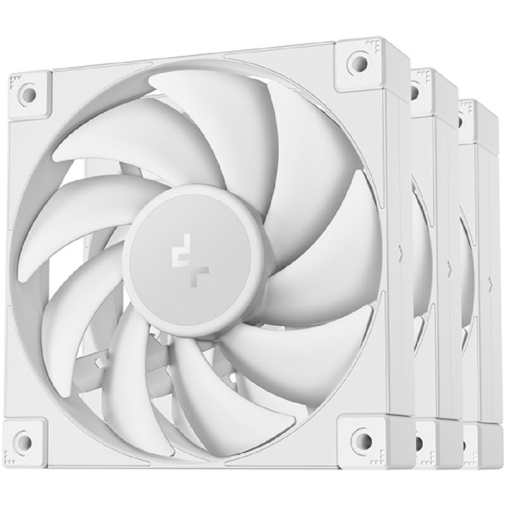 Вентилятор для корпуса Deepcool FD12 120х120x25 белый 4-pin 26.9дБ (упак.:3шт) (R-FD12-WHNPN3-G) Ret