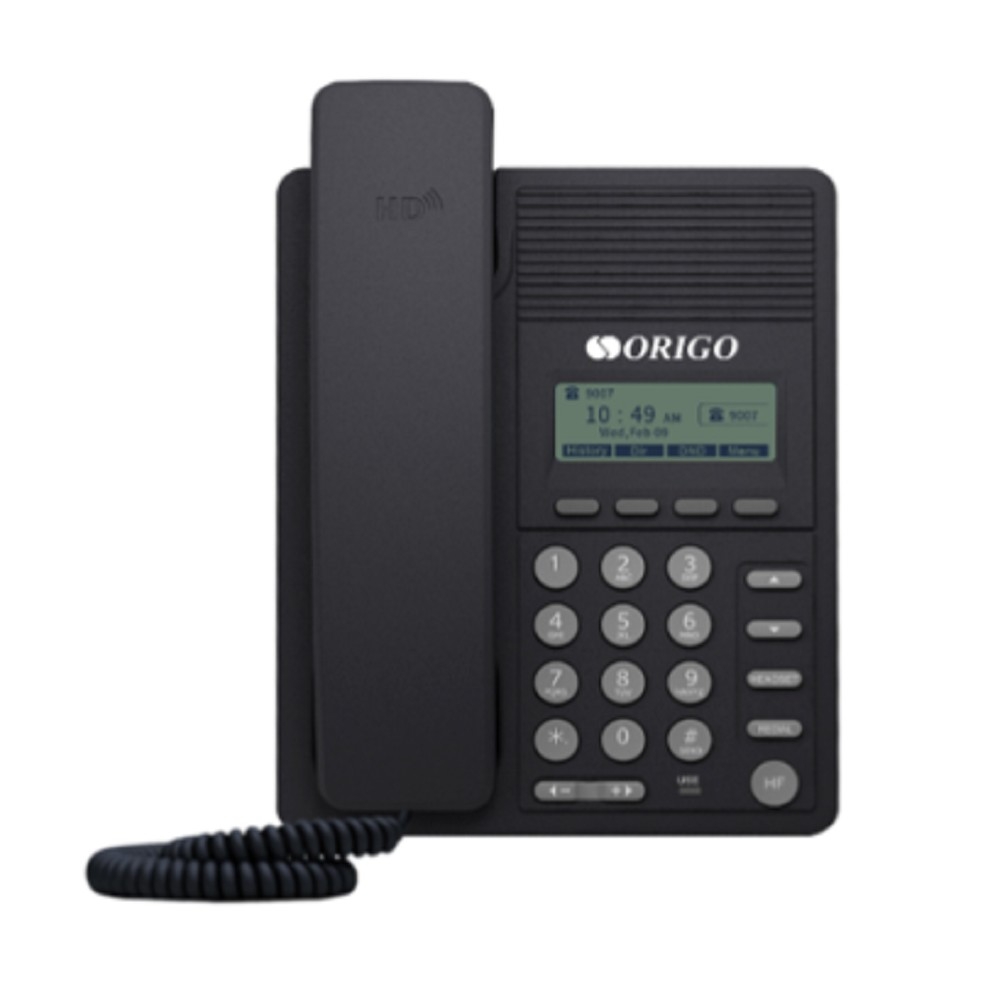 ORIGO OPH120/A1B IP-телефон с монохромным дисплеем 2.3", 100Base-TX WAN PoE, 100Base-TX LAN, c адаптером питания
