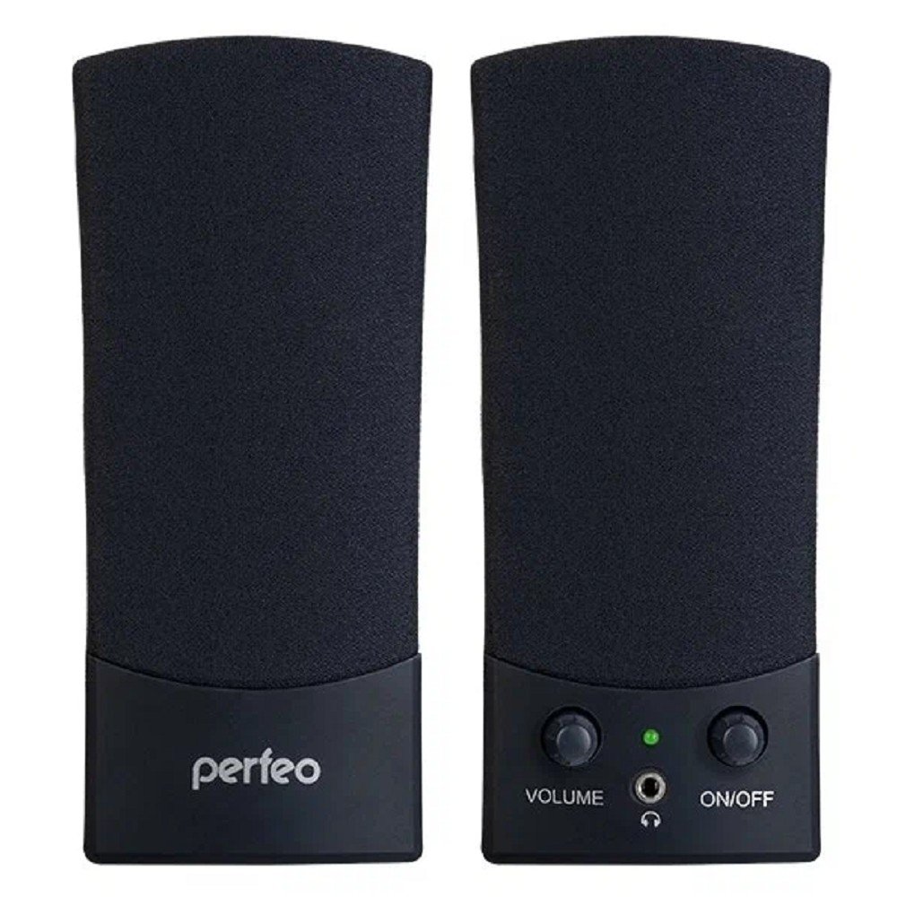 Perfeo колонки "UNO" 2.0, мощность 2х0,5 Вт (RMS), чёрн, USB 