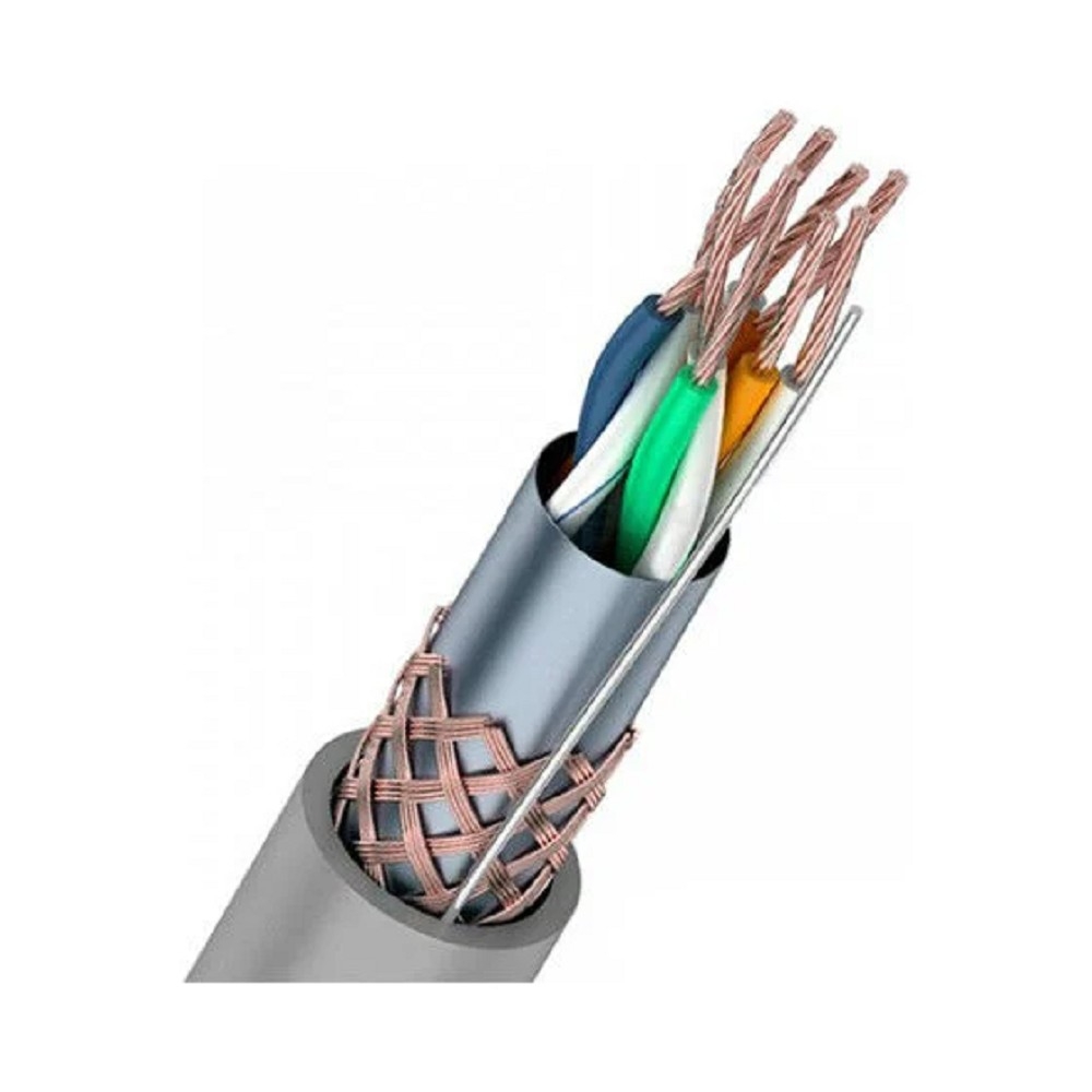 Rexant (01-0343) Кабель витая пара SF/UTP, CAT 5e, PVC, 4PR, 24AWG, INDOOR, STRANDED, серый, 305м