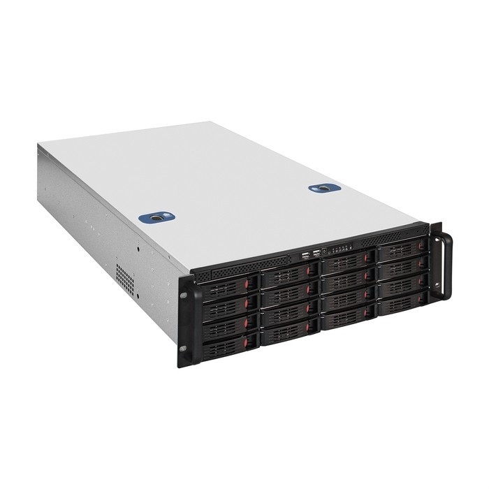 Exegate EX292422RUS Серверная платформа ExeGate Pro 3U660-HS16 <RM 19", высота 3U, глубина 660, Redundant БП 2x1200W, 16xHotSwap, USB>