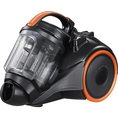 Пылесос Samsung VC15K4136VL/EV черный/оранжевый, 390/1500 Вт, уборка сухая, пылесборник контейнер 1.3 л