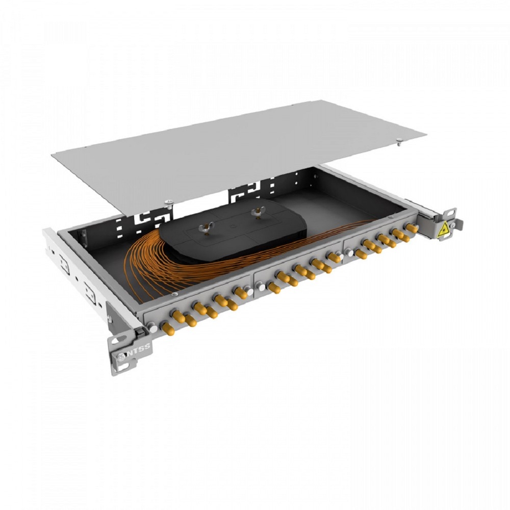NTSS Кросс 19" NTSS PREMIUM выдвижной, предсобранный 1U, 16 портов ST/UPC, 50/125 мкм, (сплайс, пигтейлы, кдзс, планки, адаптеры) NTSS-RsFOB-PM-1U-16-ST/U-50-SP1.5G2A