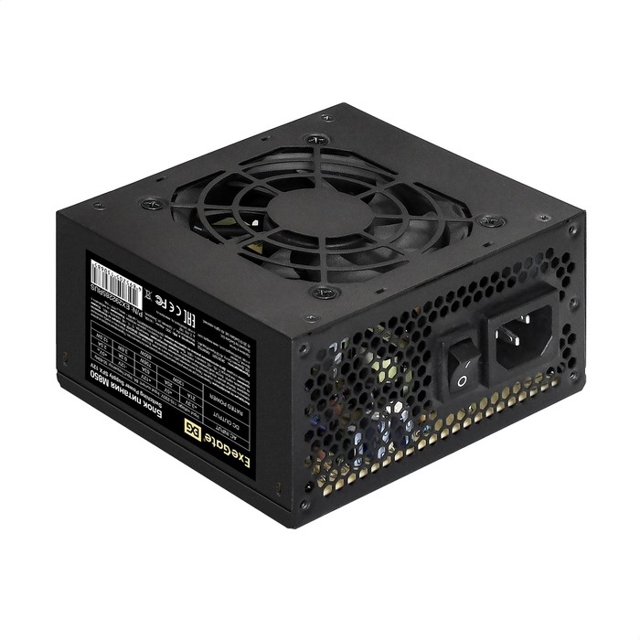Exegate EX292285RUS Блок питания 850W ExeGate M850 (SFX,  APFC, КПД 87% (80 PLUS Silver), 8cm fan, 24pin, (4+4)pin, 2xPCI-E, 3xSATA, 2xIDE, black)