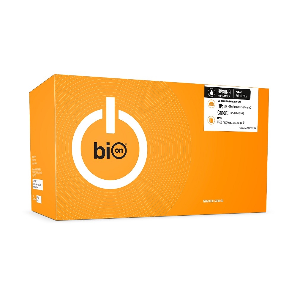 Bion BCR-CF210A Картридж для HP Laser Jet Pro 200/color M251nw/color M251n/color MFP M276n/color MFP M276nw (1600  стр.), Черный, с чипом