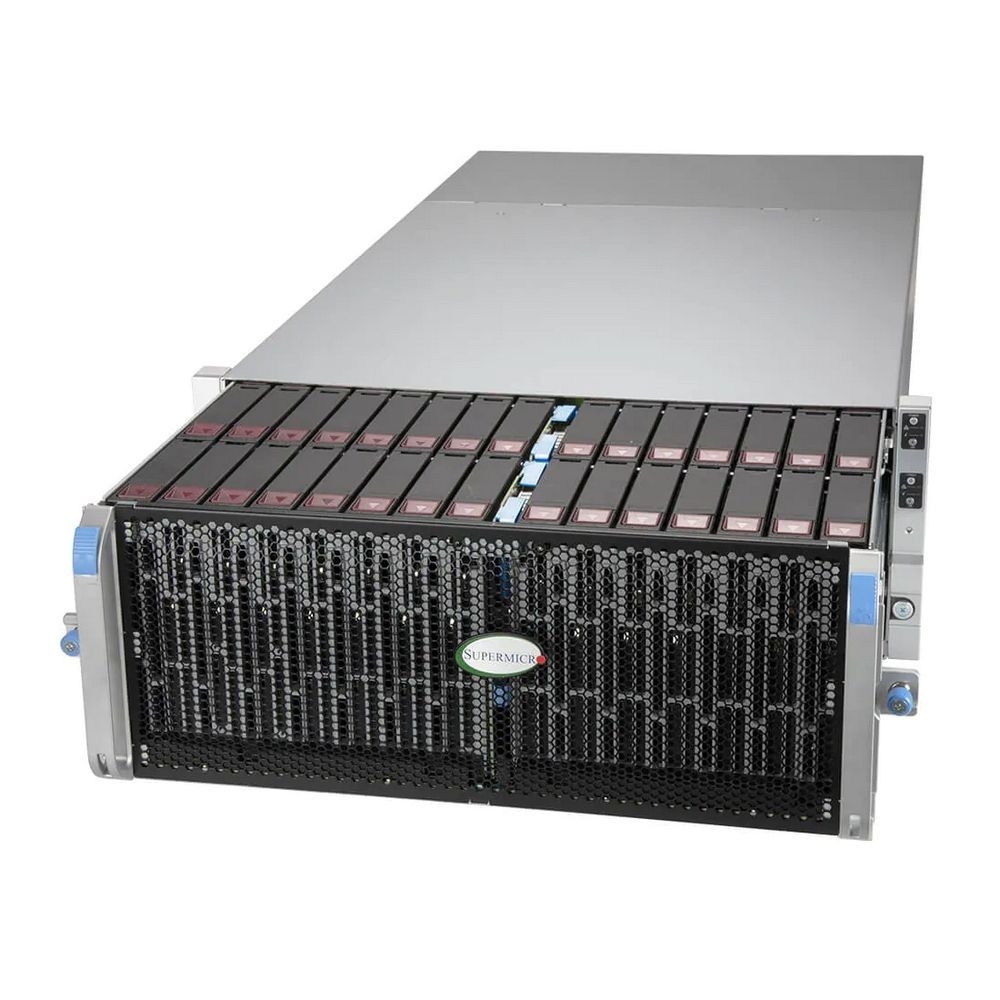 Платформа системного блока SuperMicro SSG-640SP-E1CR60 4U, 2x LGA4189 up to 205W, 16x DIMM DDR4 3200MHz, 60x 3.5" SAS3/SATA3 expander based backplane, 2x 2.5" SAS3/SATA3 rear, 2x 10GBase-T, AOM-S3616-