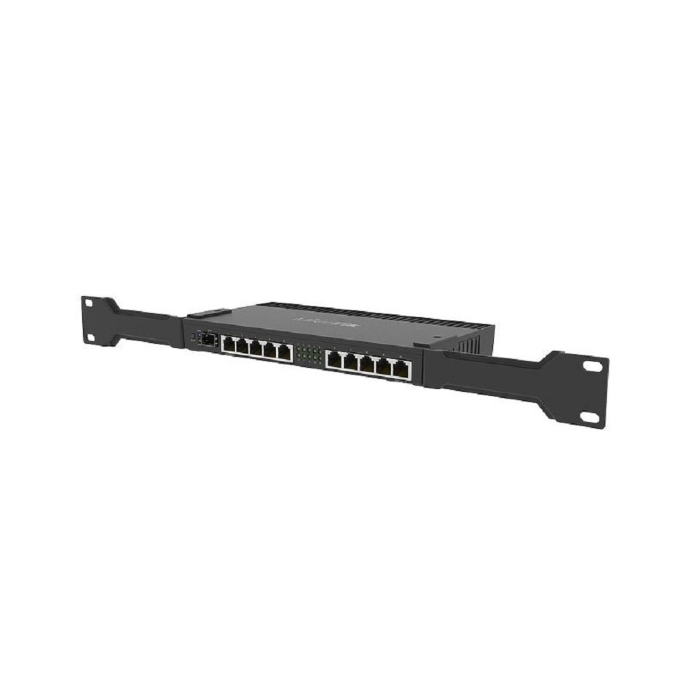 MikroTik RB4011iGS+RM  Маршрутизатор проводной, 1.4ГГц, 4 ядра, 1GB RAM, 512MB NAND, 10x 10/100/1000 LAN, 1 SFP+
