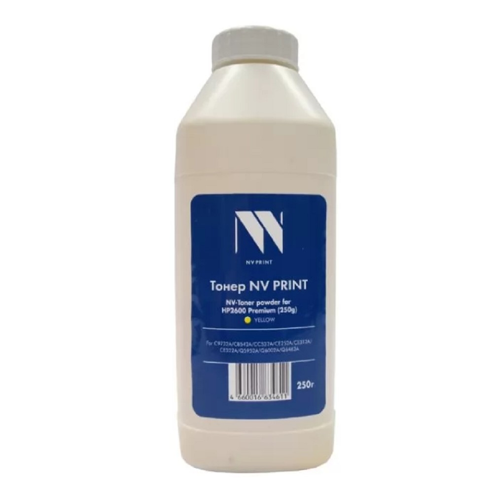 Тонер NVP для HP 2600 (250 г) Yellow для C9732A, CB542A, CC532A, CE252A, CE312A, CE322A, Q5952A, Q6002A, Q6462A (CLJ CP1215, 1210, 1510, 1515, 1518, 1525,CM1312,1415, 2020, 2025, 2320, 3520, 3525, 353