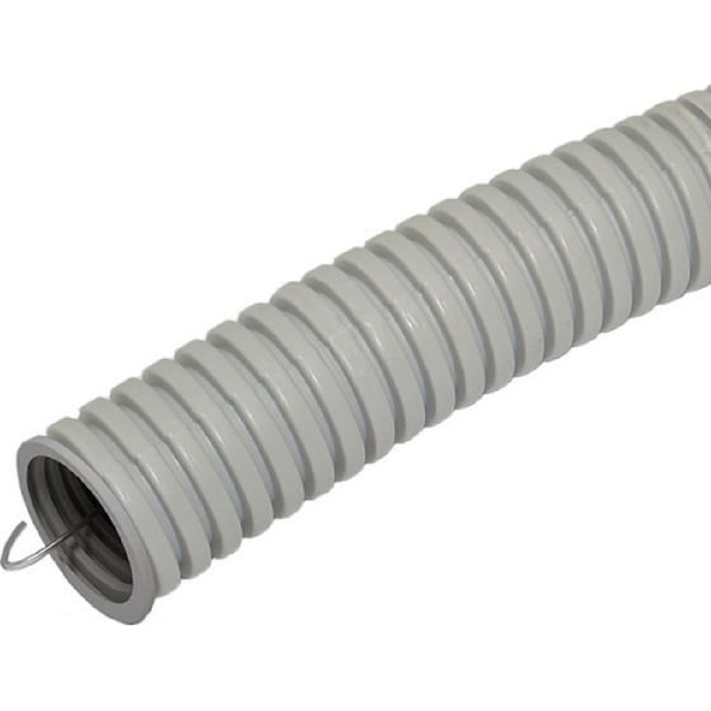 ЭРА Б0036838 Труба гофрированная ПВХ GOFR-16-100-PVC-building  (серый) Строительная d 16мм с зонд. легкая 100м 