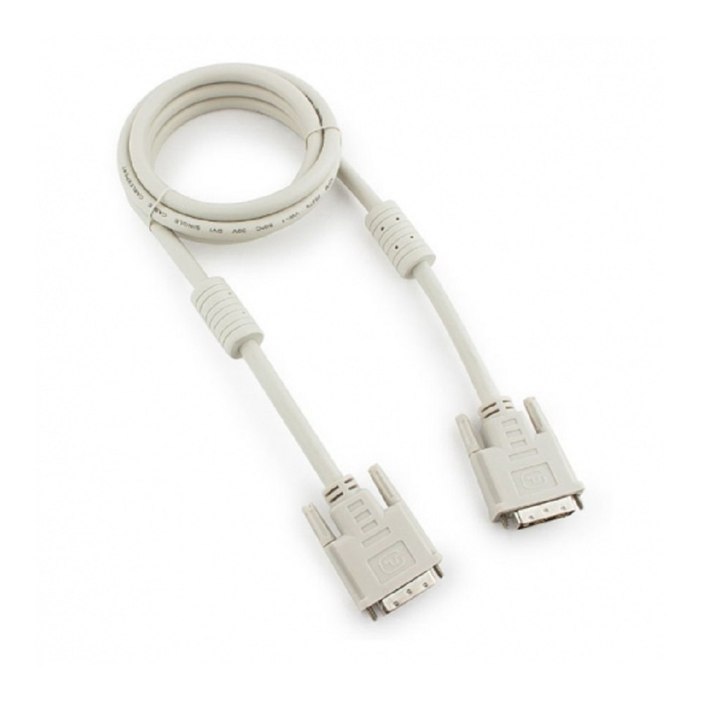 Кабель DVI-D single link Gembird, 1.8м, 19M/19M, экран, феррит.кольца, пакет [CC-DVI-6C] 