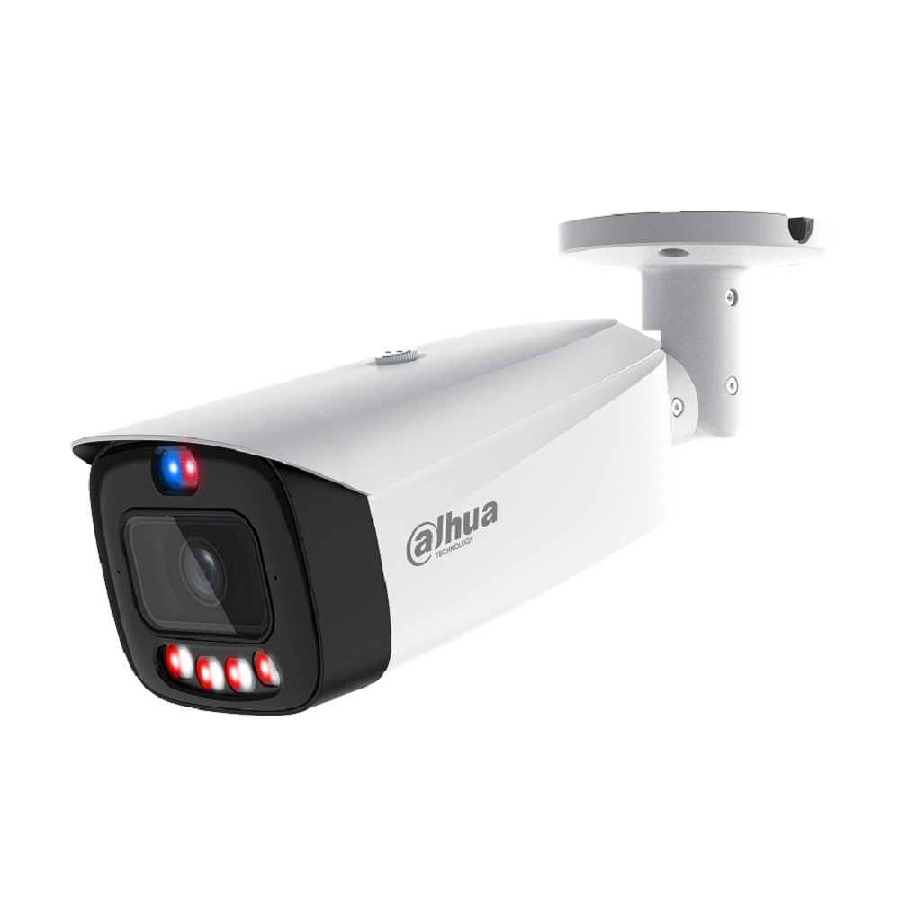 Камера видеонаблюдения IP Dahua DH-IPC-HFW3849T1P-AS-PV-0280B-PRO, 3840x2160, 2.8мм, микрофон, динамик, ИК+LED 50м, 8Мп, 1/1.8" CMOS, уличная, цилиндрическая, белый