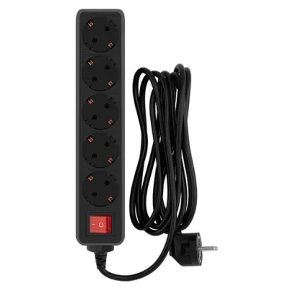 PC PET Сетевой фильтр AP01006-3-B 3м (5 розеток, EURO, EURO/RUS), черный {619894}