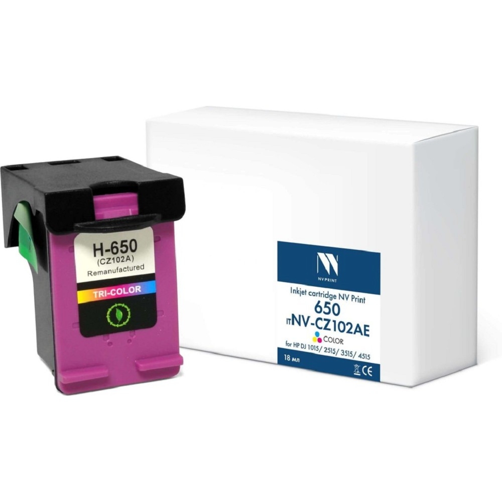 Картридж струйный NVPrint 650 (NV-CZ102AE) Color для HP DJ 1015/2515/3515/4515 (18 мл) совместимый