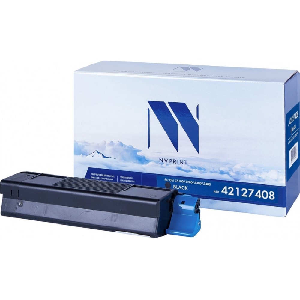 Картридж NVPrint совместимый Oki C5100/5200/5300/5400 черный для C5100/5200/5300/5400 42127408 (5000k)