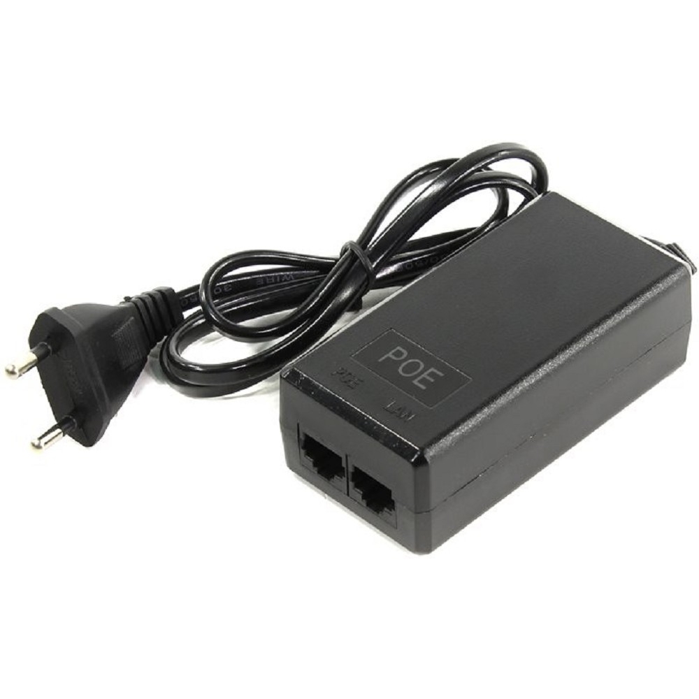 Инжектор PoE ORIENT SAP-C48POE, PoE инжектор питания 24 Вт, AC 100-240V/ DC 48V, 0.5A, вход: RJ45 LAN 10/100, выход: RJ45 PoE тип B (4/5+,7/8-), совместим с оборудованием PoE IEEE 802.3af, длина кабеля 0.9 м