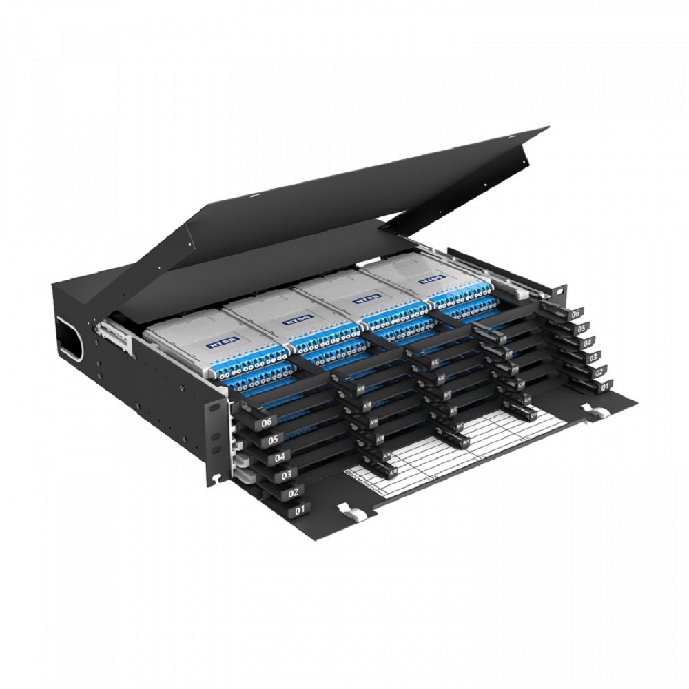 NTSS Кросс распределительный стоечный выдвижной 19” NTSS PREMIUM RRDC 2U, 24 CSM MTP кассет, черный NTSS-RsFOB-PM-2U-CSM-24-MTP-BL