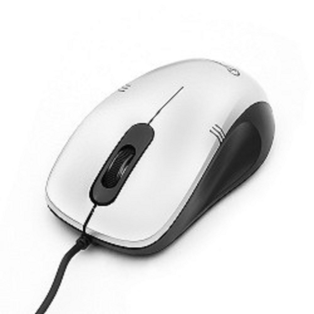 Мышь проводная Gembird MOP-100-S серебристый, 1000 dpi, USB, кнопки - 3
