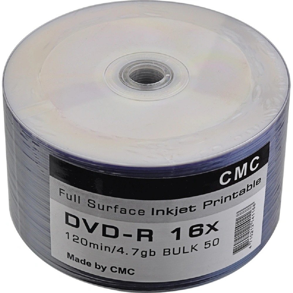 Диски CMC DVD-R 4,7 GB 16x Bulk/50 Full Ink Print (141168)
