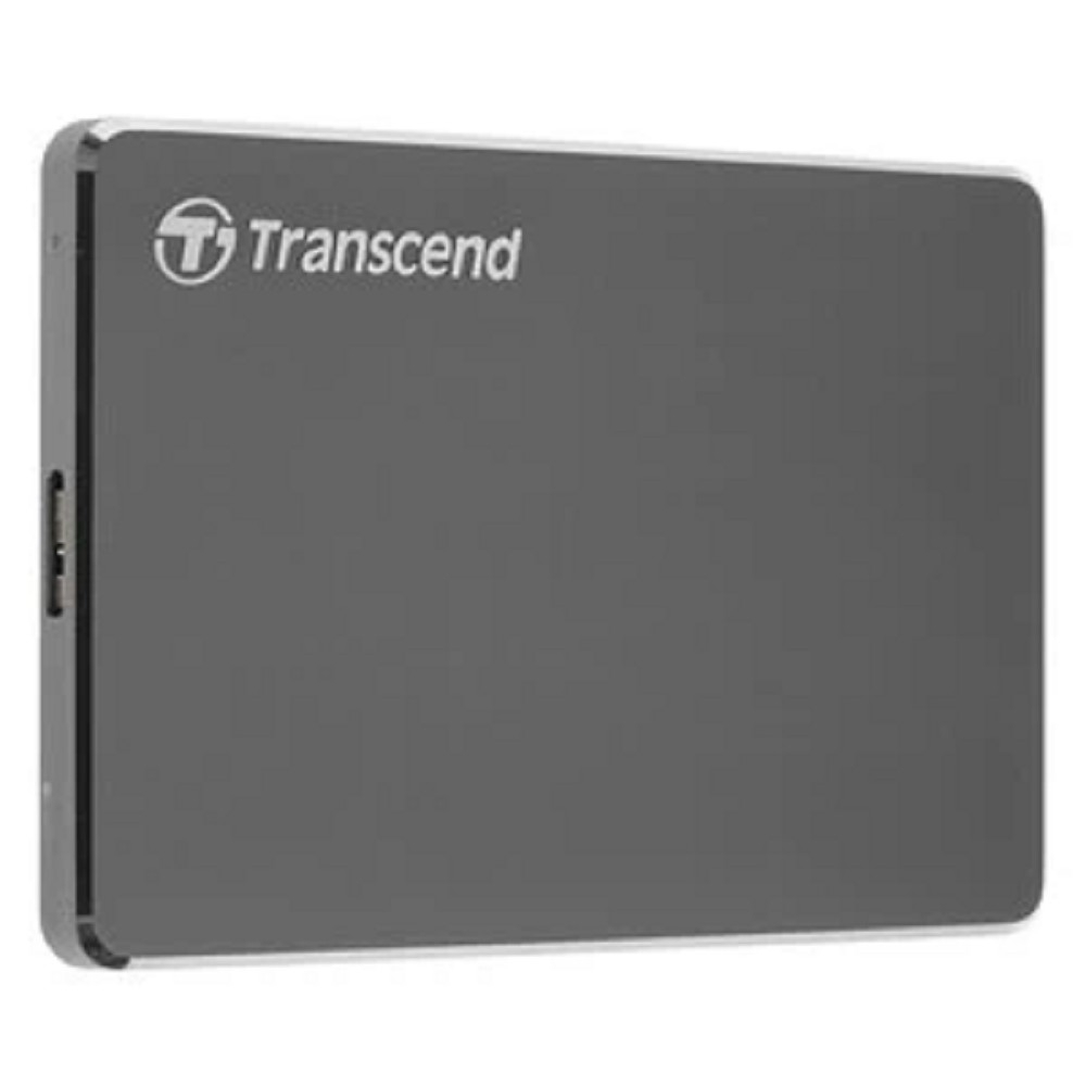 Внешний жесткий диск 2.5" Transcend (TS2TSJ25C3N) 2Tb, USB 3.0, серый, стальной, ультратонкий retail (StoreJet 25)