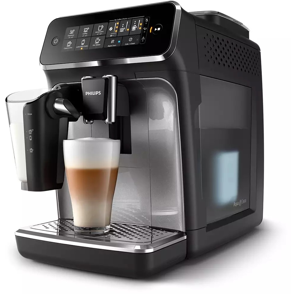 PHILIPS EP3246/70 Кофемашина с встроенным капучинатором LatteGo, автоматическое приготовление 5 напитков. 