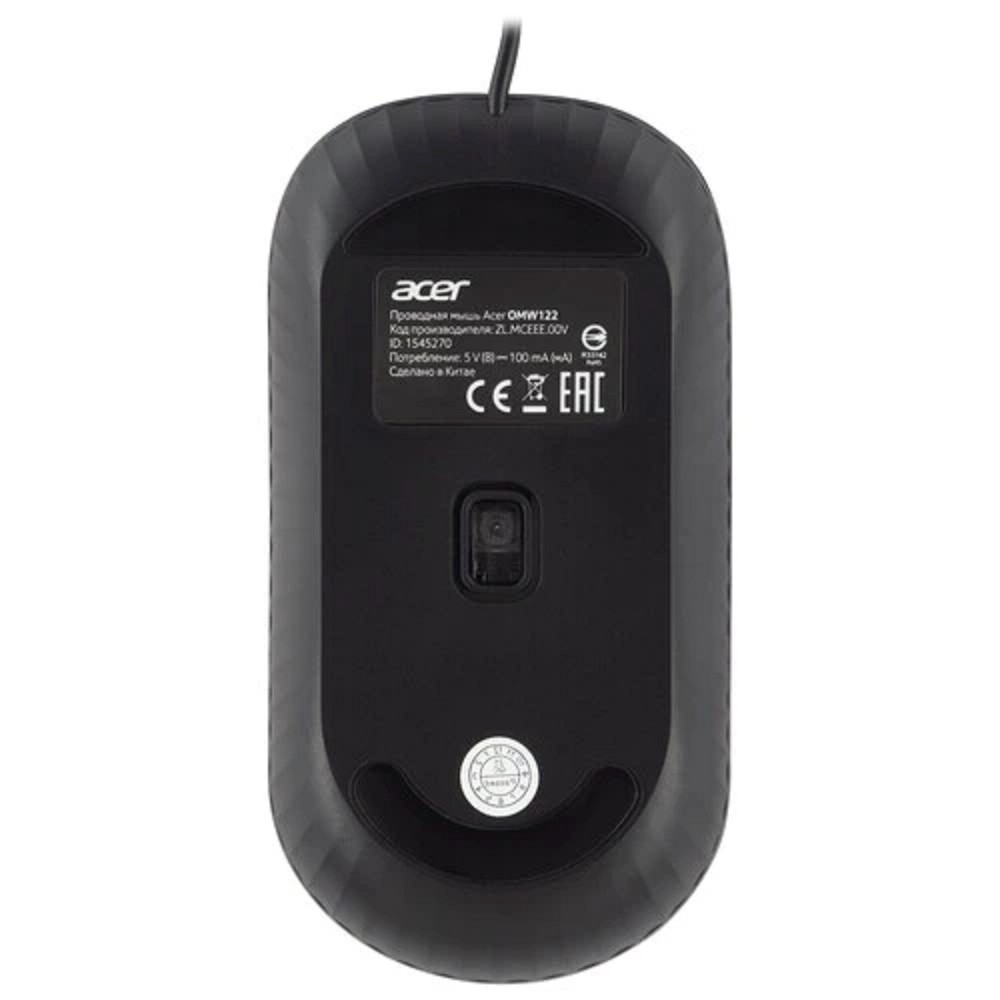Acer OMW122 [ZL.MCEEE.00V] черный оптическая (1200dpi) USB (3but)