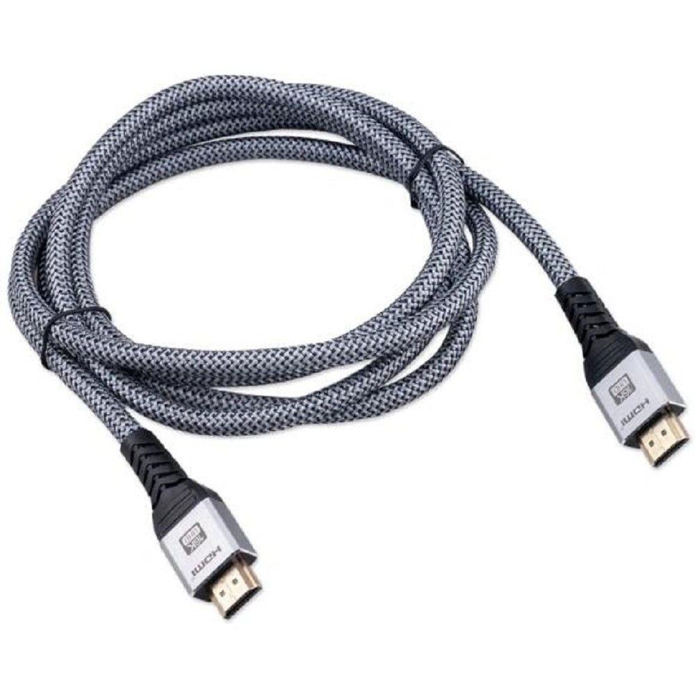 <121438> Кабель соединительный HDMI (m) < - > HDMI (m)  2.0м, ver 2.2, Cablexpert, экранированный, нейлон.оплетка  серый [CCP-HDMI16K-2M]