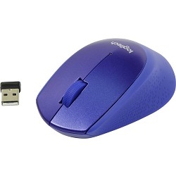 910-004910 - Мышь беспроводная Logitech M330 Silent Plus Blue (синяя, оптическая, 1000dpi, 2.4 GHz/USB-ресивер, бесшумная, под правую руку) (M/N: M-R0051 / C-U0010)