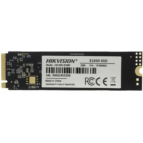 Накопитель SSD Hikvision HS-SSD-E1000/1024G Hiksemi, 1Tb, PCIe 3.0 x4, M.2 2280, NVMe, R/W 2100/1800
