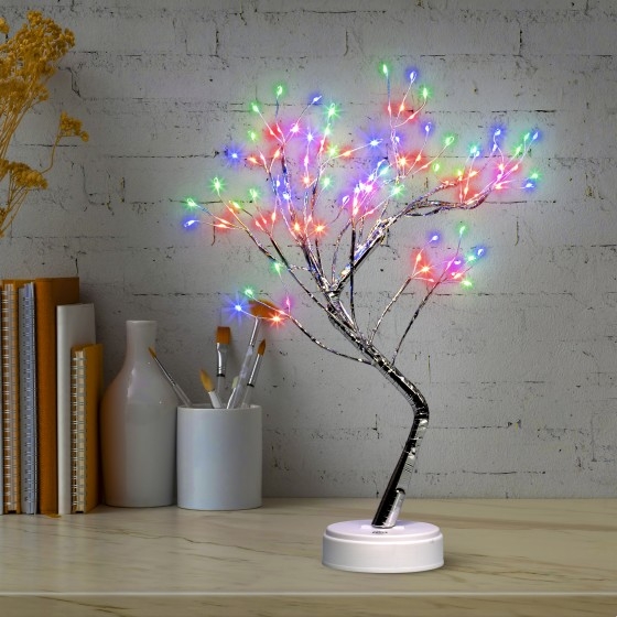 ЭРА Б0056009 Светодиодная новогодняя фигура EGNID - 36MC Дерево с самоцветами 36 microLED
