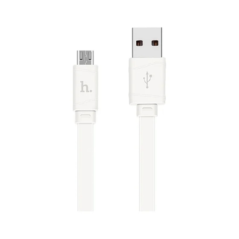 HOCO Кабель USB2.0 Hoco AM/MicroUSB, 2.4А, X5, бамбук, 1м, белый, коробка