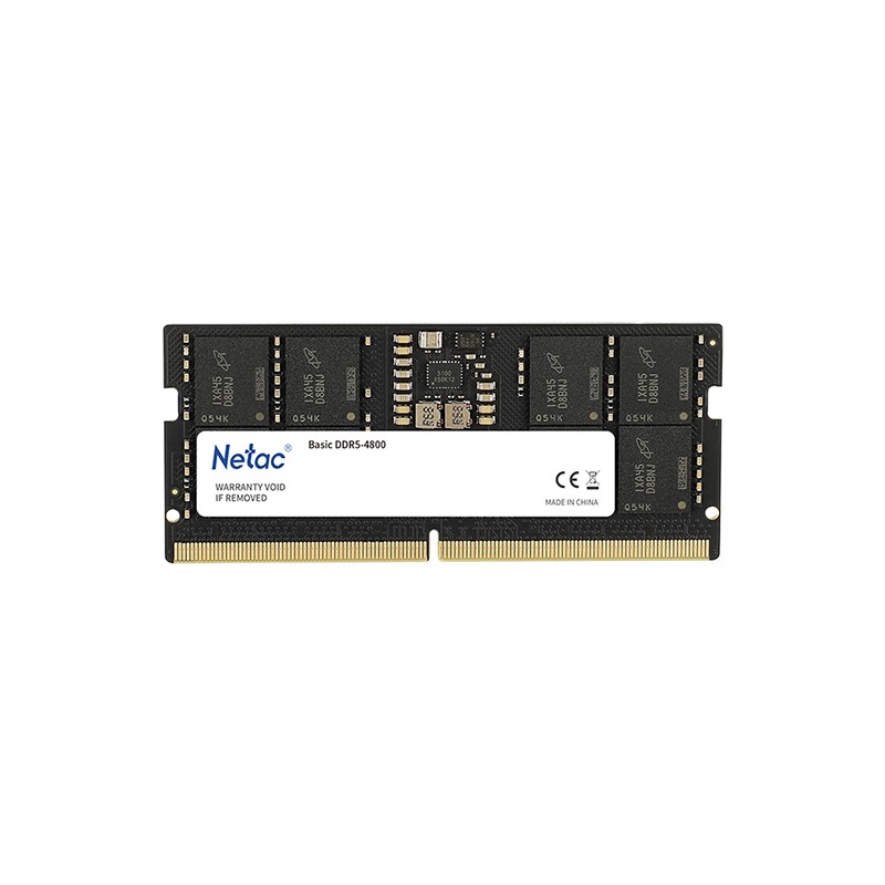 Оперативная память Netac Basic SODIMM 8GB DDR5-4800 (NB5-38400) C40 40-40-40-77 1.1V Memory module