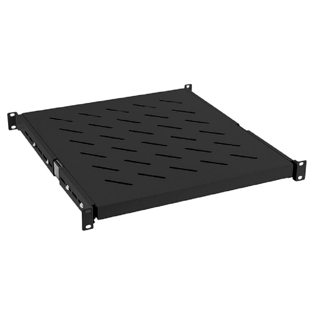 Полка 19" выдвижная для шкафов и стоек глубиной 800 мм Cabeus JE05-800-BK Полка 19" выдвижная для шкафов и стоек глубиной 800 мм, цвет черный (RAL 9004)