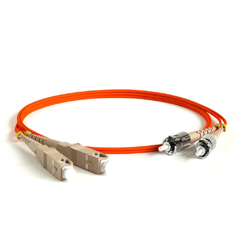 Hyperline FC-D2-50-SC/­PR-ST/­PR-H-2M-LSZH-OR Патч-корд волоконно-оптический (шнур) MM 50/­125, ST-SC, 2.0 мм, duplex, LSZH, 2 м