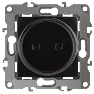 Эра Б0018259 12-2105-06 Розетка 2P, 16АХ-250В, Эра12, чёрный