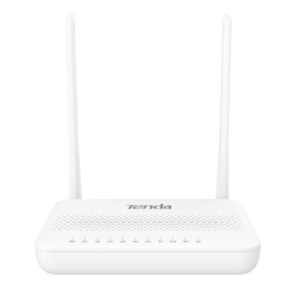TENDA HG6 Оптический сетевой терминал N300 Wi-Fi GPON 1*SC/APC GPON Port, 1*1000Mbps RJ45 LAN Port, 3*100Mbps RJ45 LAN Ports, 1*USB Port, 1*VoIP Port