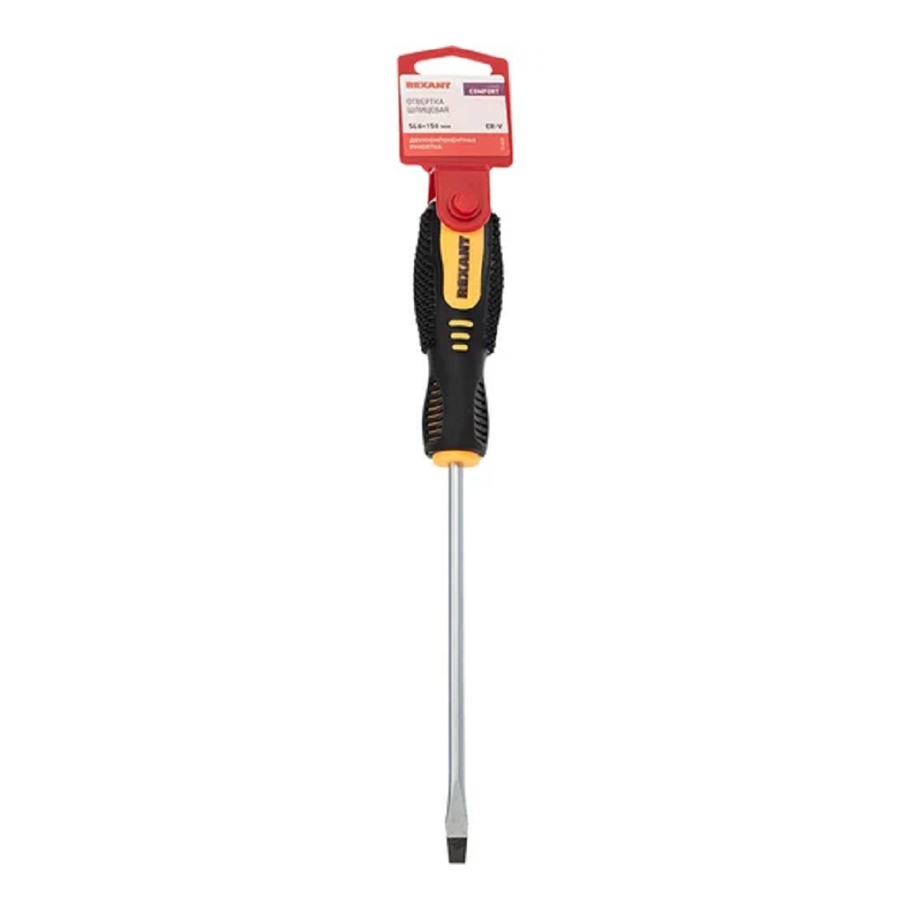 Rexant (12-6431) Отвертка шлицевая SL6x150mm, двухкомпонентная рукоятка