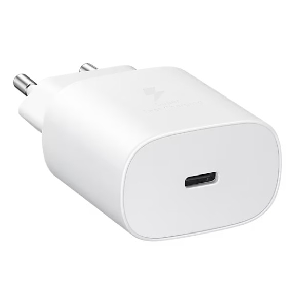 Samsung <EP-TA800NWEGEU> Зарядное устройство USB-C (Вх. AC100-240V, DC5/9/12V, 25W, USB-C)