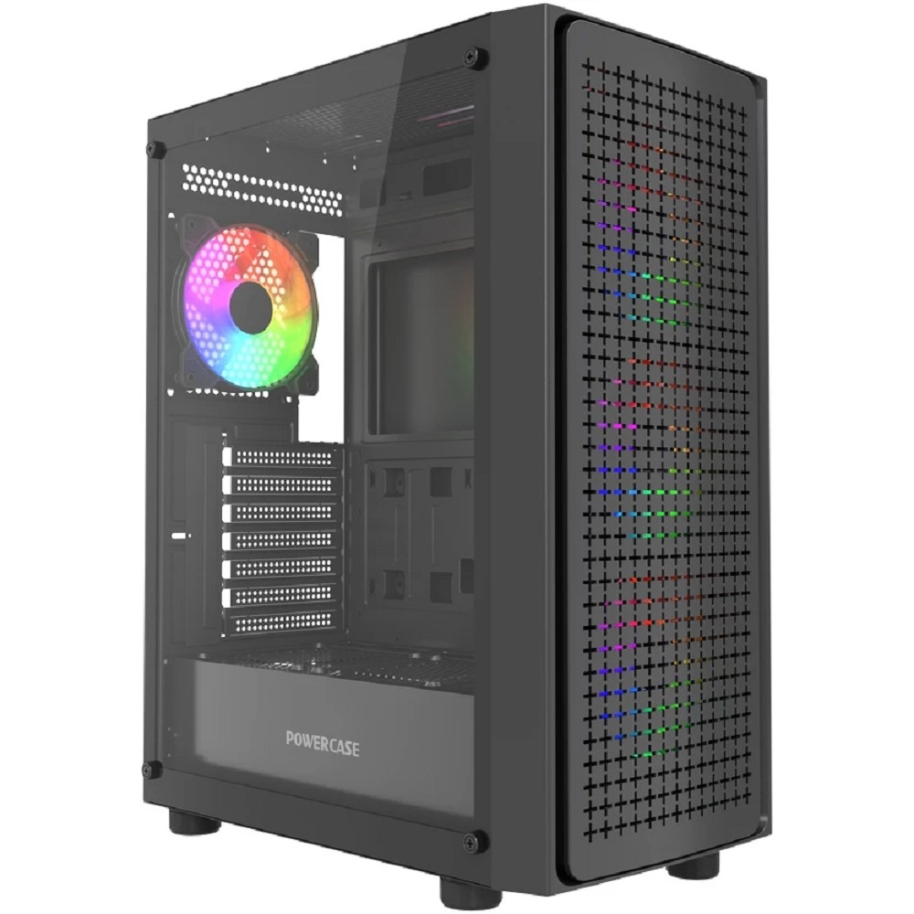 Powercase Mistral EA20, Tempered Glass, 4x 120mm FRGB Fan, чёрный, ATX  (CMAEA20-L4)