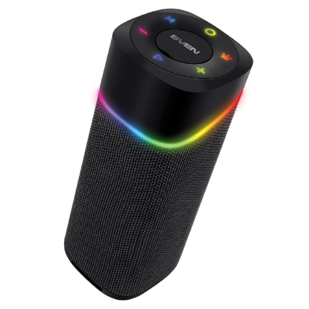 Повреждение упаковки SVEN PS-155, черный (10 Вт, Waterproof (IPx4), TWS, Bluetooth, FM, USB, 1200мА*ч)
