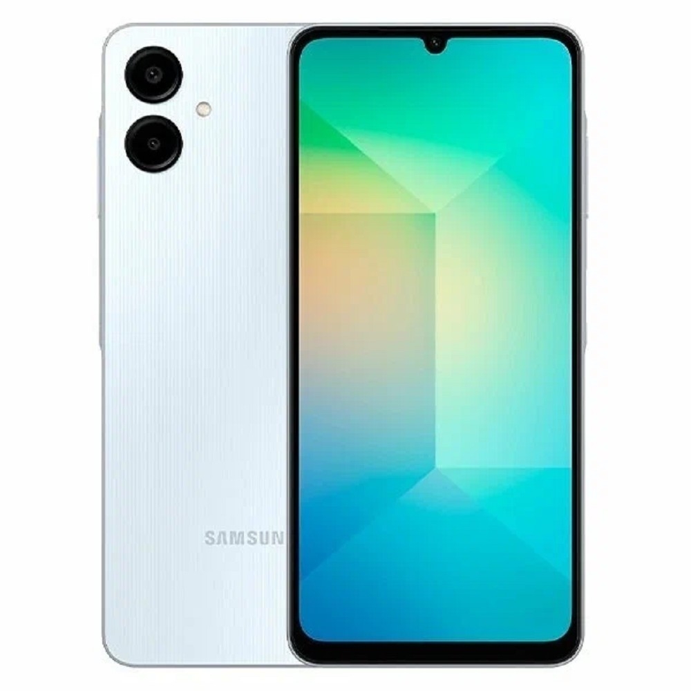 Смартфон Samsung SM-A065F Galaxy A06 128Gb 6Gb голубой моноблок 3G 4G 2Sim 6.7" 720x1600 Android 14 50Mpix 802.11 a/b/g/n/ac GPS GSM900/1800 GSM1900 microSD max1024Gb