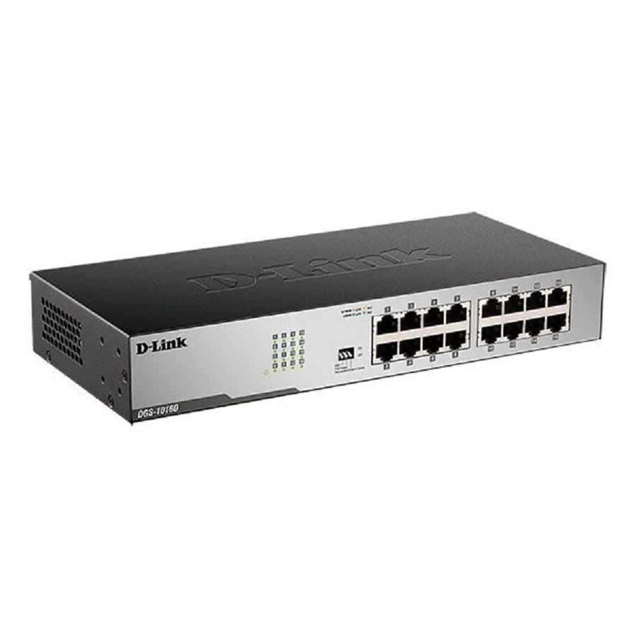 D-Link DGS-1016D/I2A Неуправляемый коммутатор с 16 портами 10/100/1000Base-T и функцией энергосбережения