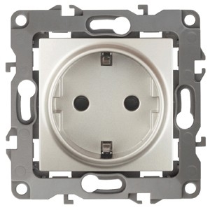 Розетка 12-2102-15 ЭРА 2P+E Schuko со шторками, 16A-250В, IP20, Эра12, перламутр (10/100/2500)