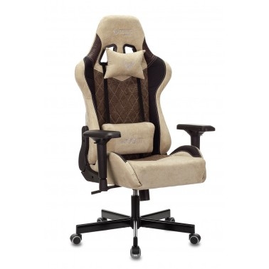 Кресло игровое Бюрократ VIKING 7 KNIGHT BR FABRIC коричневый текстиль/эко.кожа крестовина металл [1382455]