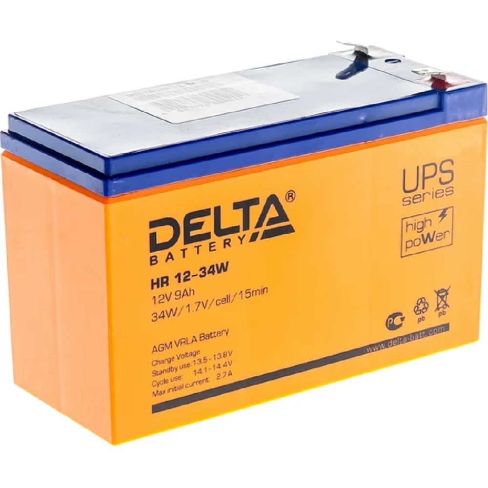 Delta HR 12-34 W (9 А\ч, 12В) свинцово- кислотный  аккумулятор